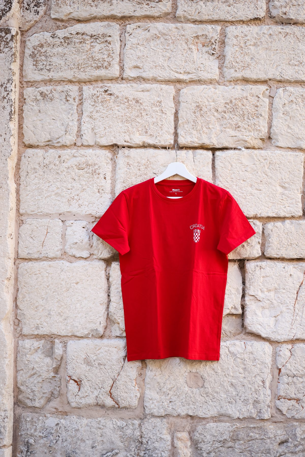 Menfit majica Grb Hrvatske crvena 077